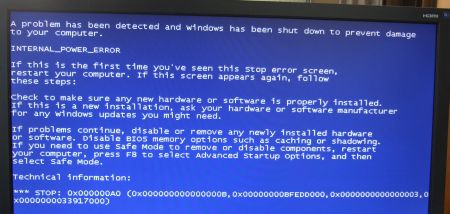 Windows 7 bluescreeen stop error