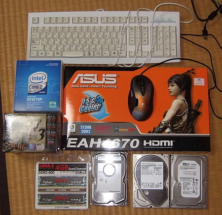 新・PC初号機、組立て 既存機器