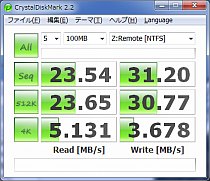CrystalDiskMark結果 - 旧自鯖機