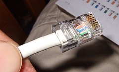 LANケーブル工作⑧ - コネクタはめる