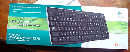 Logicool Wireless Keyboard K270、届いた。
