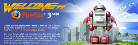 Welcome to Firefox3 beta5
