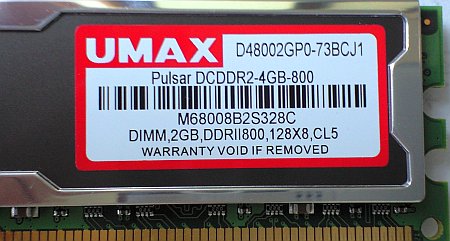 UMAX 2GBの裏面