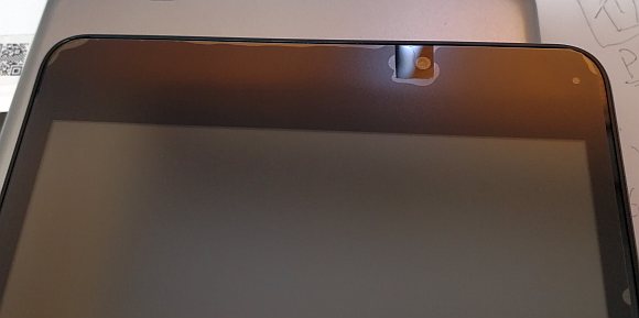 iPlay8T、保護フィルム - カットした