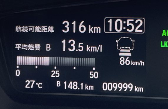 NBOX、9999km